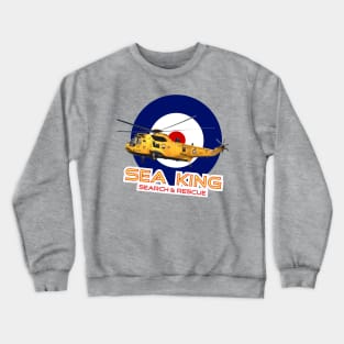 Westland Sea King Search and rescue helicopter in RAF roundel, Crewneck Sweatshirt